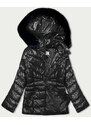 MELYA MELODY Černá dámská prošívaná zimní bunda (V775)