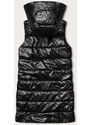 J.STYLE Černá dámská vesta s asymetrickým zipem (16M9117-392)