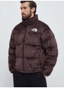 Péřová bunda The North Face Versa Velour Nuptse pánská, hnědá barva, zimní, NF0A84F7I0I1