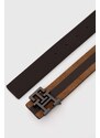 Oboustranný kožený pásek Tommy Hilfiger pánský, hnědá barva