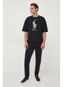 Bavlněné tričko Polo Ralph Lauren černá barva, s potiskem