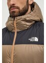 Péřová sportovní bunda The North Face Diablo hnědá barva