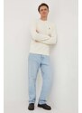 Vlněný svetr Polo Ralph Lauren pánský, béžová barva
