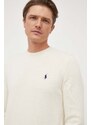 Vlněný svetr Polo Ralph Lauren pánský, béžová barva