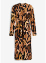 bonprix Šaty s leopardím potiskem Hnědá