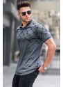 Madmext Smoked Buttoned Polo Men's T-Shirt 5867