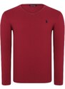 DOUBLE SET T8587 DEWBERRY V-NECK MEN'S SWEATSHIRT-BURGUNDY-ANTHRACITE