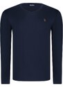 QUADRUPLE SET T8587 DEWBERRY V-NECK MEN'S SWEATSHIRT-ANTHRACITE-NAVY-WHITE-BURGUNDY