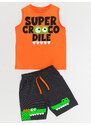 Denokids Crocodile Boy's T-shirt Shorts Set