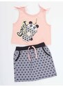 mshb&g Panda Milkshake Girl's T-shirt Skirt Set