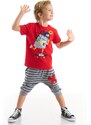 Denokids Hi Skateboard Boys T-shirt Capri Shorts Set