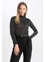 DEFACTO Slim Fit Turtleneck Long Sleeve T-Shirt