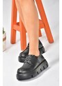 Fox Shoes Black Thick Soled Women's Casual Shoes