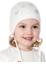 Marhatter Dívčí pletená čepice - 9661 - bílá