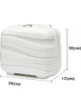 Kono K2094L Kosmetický kufřík 34cm Bílý Polypropylen