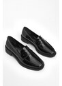 Marjin Celas Black Patent Leather Women's Loafers Casual Shoes