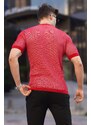 Madmext Men's Red Knitwear T-Shirt 5076