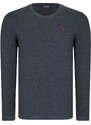 QUADRUPLE SET T8587 DEWBERRY V-NECK MEN'S SWEATSHIRT-ANTHRACITE-NAVY-WHITE-BURGUNDY