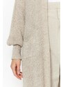 Trendyol Stone Maxi Basic Knitwear Cardigan