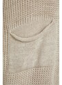 Trendyol Stone Maxi Basic Knitwear Cardigan