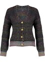 Trendyol černý měkký texturovaný gradientní pletený svetr