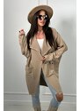 Fashionweek Bavlněná přehozka stylový ,lehký kabát s kapsami K9587