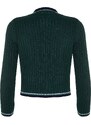 Pletený svetr Trendyol Emerald Crop