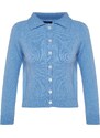 Trendyol světle modrý pletený svetr s měkkou texturou roláku