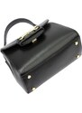 Kožená kufříková kabelka Luka 20-057 černá