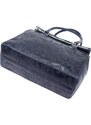 Kožená kufříková kabelka Luka 20-054 modrá
