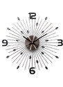 SkloBižuterie-H Nástěnné hodiny ve tvaru paprsků a navet černé