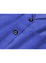 MADE IN ITALY Krátký vlněný přehoz přes oblečení typu alpaka v chrpové barvě (7108-1)