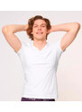 Pánské tílko GO Shirt V-Neck Slim Fit - WHITE - bílé 0003 - SLOGGI