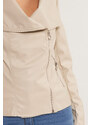 Dámská bunda Ramonesque Imitace kůže JAC0220-23W béžová - Monnari