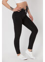 Dámské kalhoty Jeans Mid Waist BST1 černé - Boost