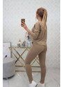 K-Fashion Souprava s oversize halenkou camel