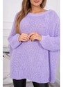 K-Fashion Široký oversize svetr fialový