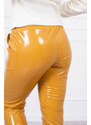 K-Fashion Dvouvrstvé kalhoty s hořčicovým velurem