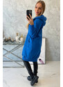 K-Fashion Chrpová dlouhá mikina s kapucí