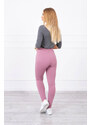 K-Fashion Kalhoty s rozparkem na nohavicích tmavě růžové