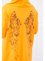 K-Fashion Mikina s potiskem křídel oranžová neonová
