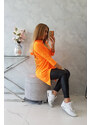 K-Fashion Mikina s potiskem křídel oranžová neonová