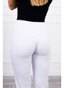 K-Fashion Bílé bavlněné kalhoty