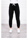 K-Fashion Černé bavlněné kalhoty