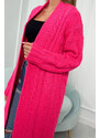 K-Fashion Pletený svetr růžový neon