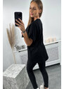 K-Fashion Bavlněná halenka s kapsou černá