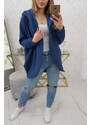 K-Fashion Bluza z krótkim suwakiem jeansowa