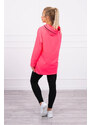 K-Fashion Tunika na zip s kapucí Oversize pink neon