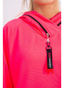 K-Fashion Tunika na zip s kapucí Oversize pink neon