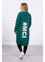 K-Fashion Zelená bunda s potiskem